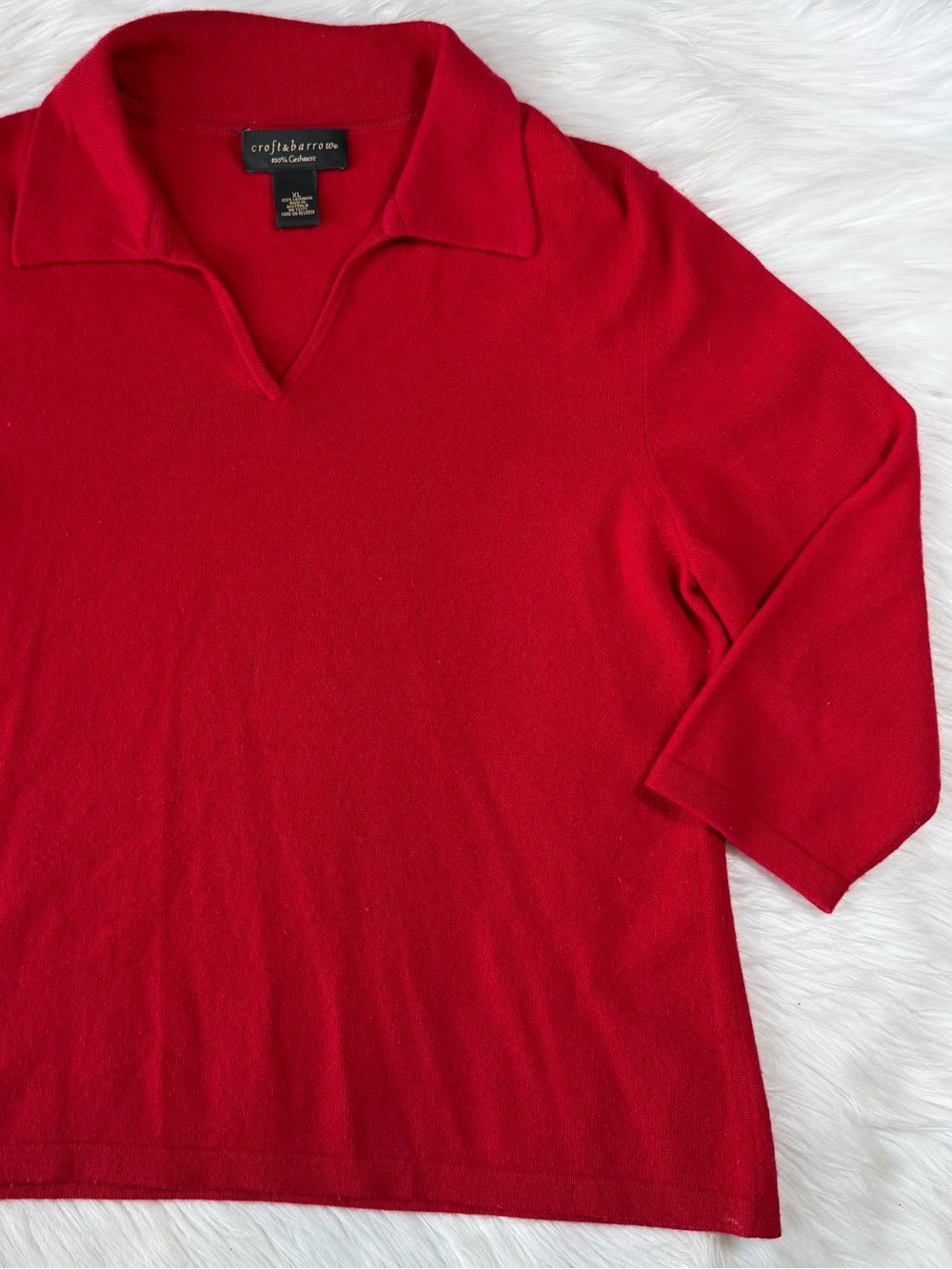 Croft & Barrow 100% Cashmere Polo Sweater